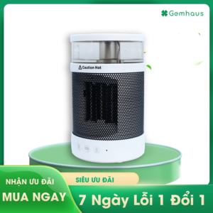Máy sưởi gốm để bàn Gemhaus PTC800 sưởi ấm nhanh kết hợp phun sương đèn ngủ